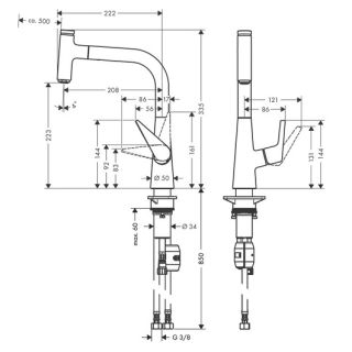 Смеситель Hansgrohe Talis Select M51 72822000 для кухни